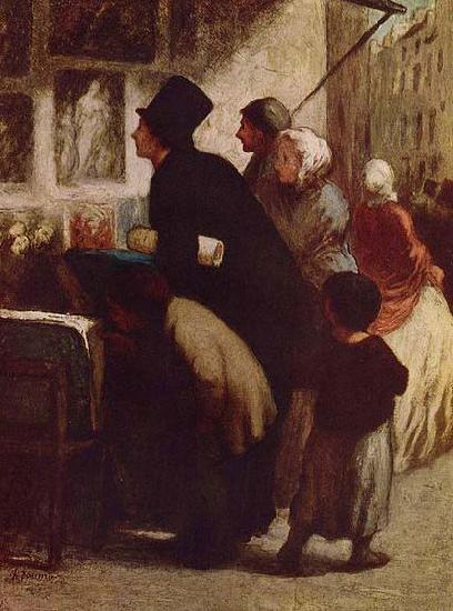 Honore Daumier Der Kupferstich-Handler oil painting picture